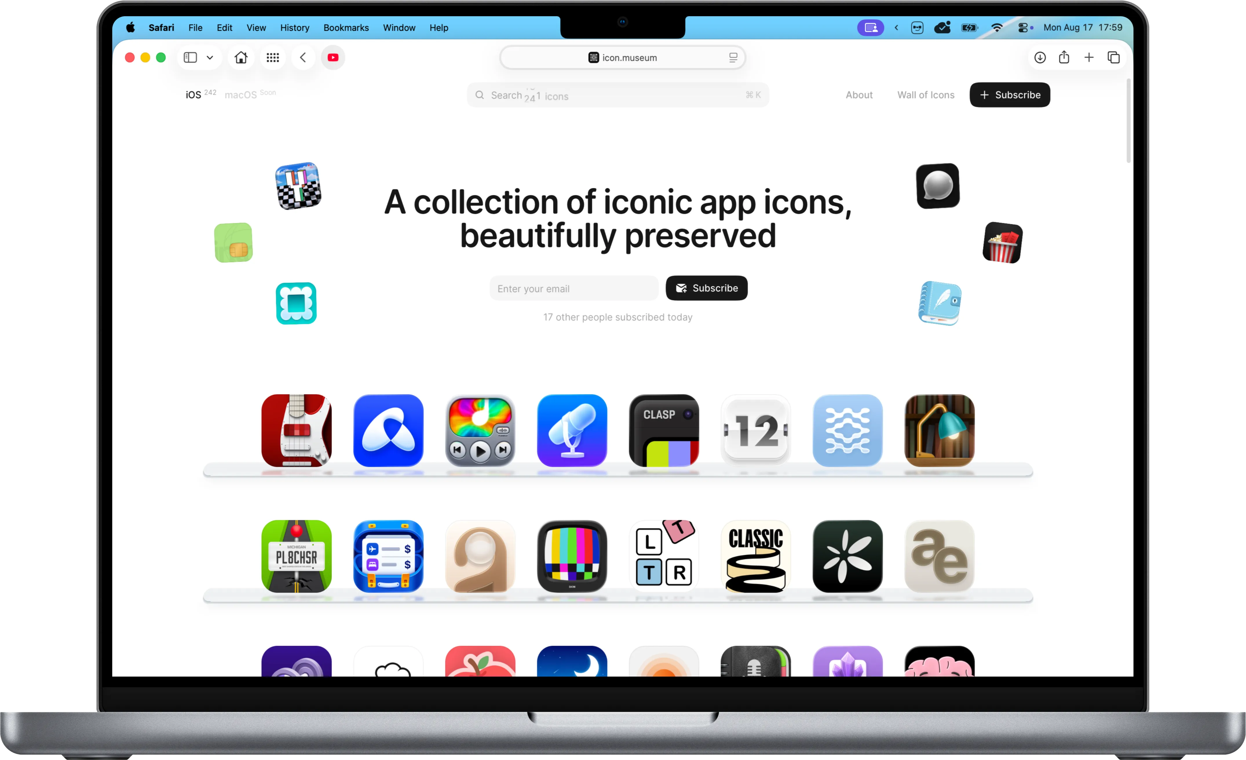 macOS menu bar with Dynamic Menu Bar active